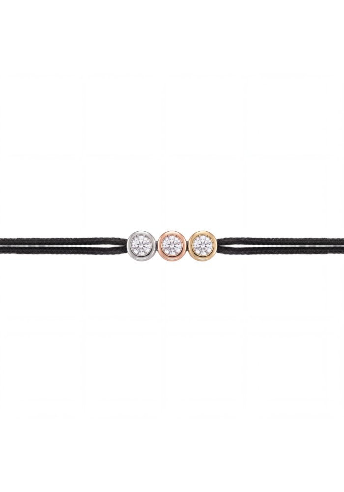  Bracelet Multi Three Doré 0,05ct - Love Lab
