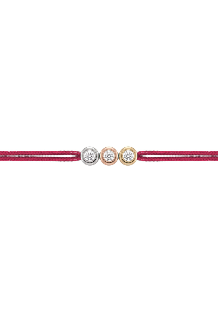  Bracelet Multi Three Doré 0,05ct - Love Lab