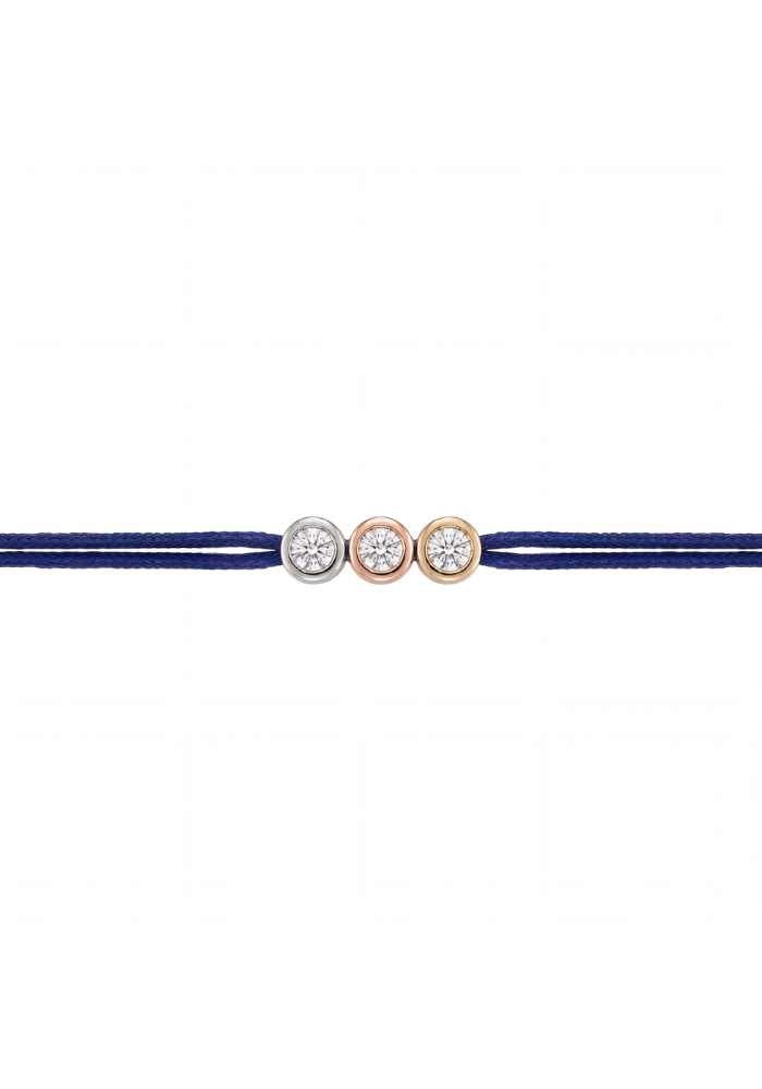  Bracelet Multi Three Doré 0,05ct - Love Lab