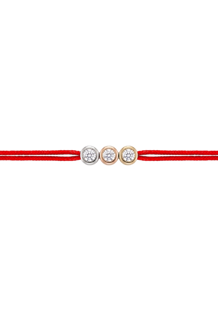  Bracelet Multi Three Doré 0,05ct - Love Lab