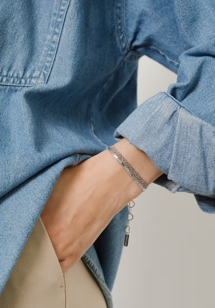 Bracelet Nour Rhodium - Semi Lunaire