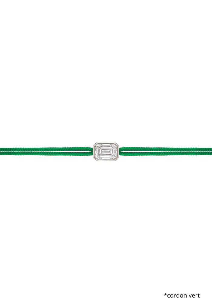 Bracelet The Shapy Shine Argenté Émeraude - Love Lab