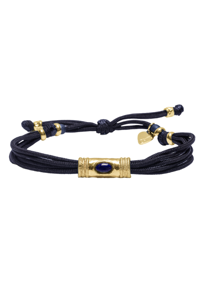 Bracelet Cordon Bleu Et Lapis - Sing A Song