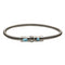 Bracelet Homme Corde De Basse Big Plaqué Argent Vieilli Turquoise