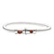 Bracelet Corde De Basse Big Plaqué Argent Jaspe Rouge