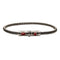 Bracelet Homme Corde De Basse Big Plaqué Argent Vieilli Jaspe Rouge