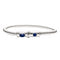 Bracelet Corde De Basse Big Plaqué Argent Lapis