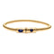 Bracelet Corde De Basse Big Plaqué Or Lapis Lazuli