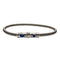 Bracelet Homme Corde De Basse Big Plaqué Argent Vieilli Lapis Lazuli