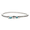 Bracelet Corde De Basse Big Plaqué Argent Turquoise