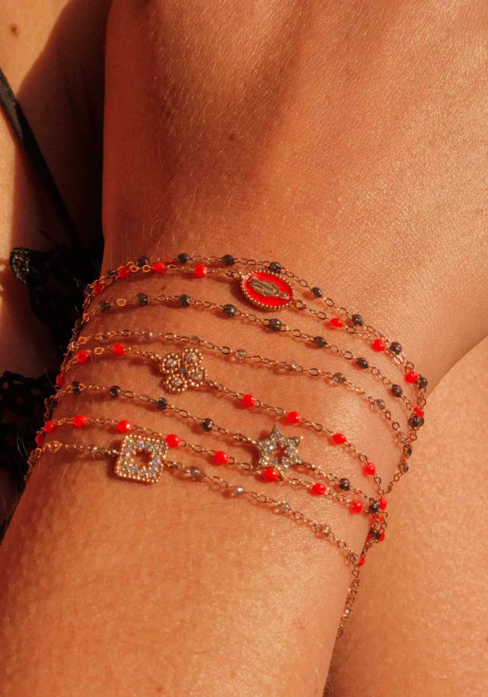 Bracelet Classique Gigi Or Jaune Diamants Et Résines Sparkle 17cm
