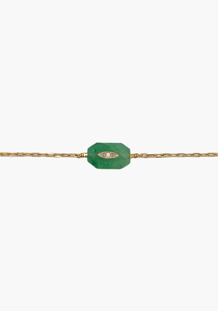 Bracelet Inside 2 Quartz Vert - Hanka Ïn