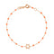 Bracelet Étoile De David Or Rose Et Résines Orange Fluo 15cm