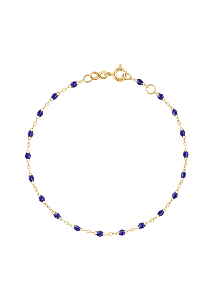 Bracelet Classique Gigi Or Jaune Et Résines Bleu Prusse 17cm - Gigi Clozeau