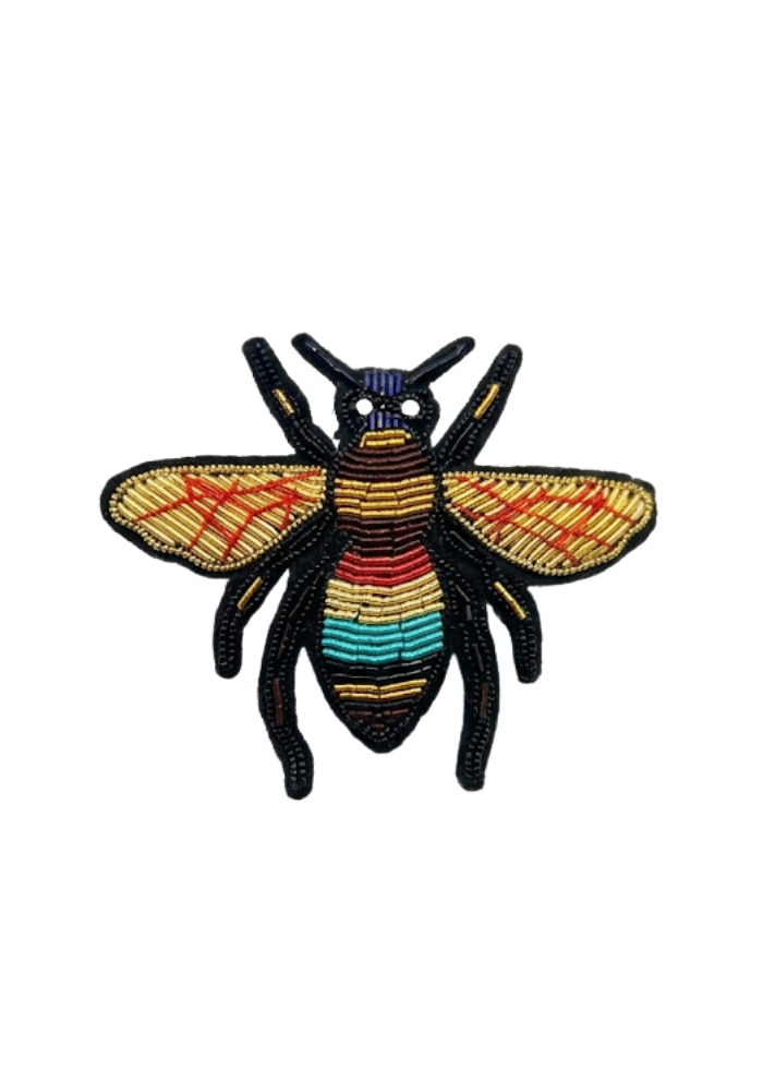 Broche Abeille En Fils Métallisés Multicolores - Sélectionné par Blush