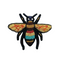 Broche Abeille En Fils Métallisés Multicolores