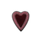 Broche Cœur En Fils Métallisés Rouge Et Rose