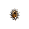 Broche Ovale Strass Doré