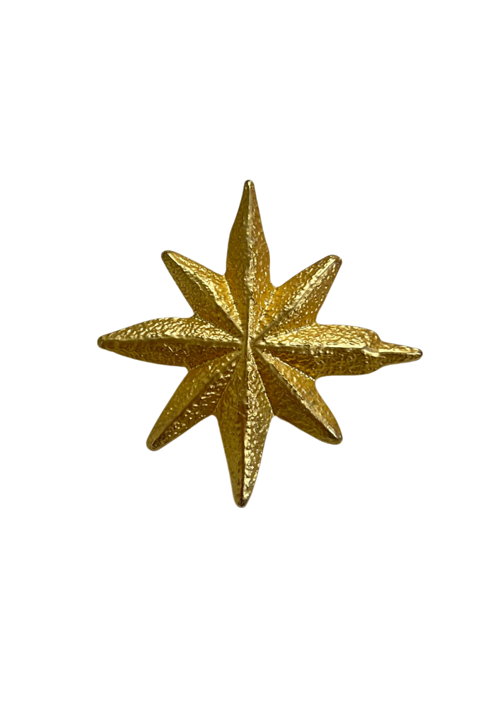 Broche Soleil En Acier Doré Mat Piqué - Sélectionné par Blush