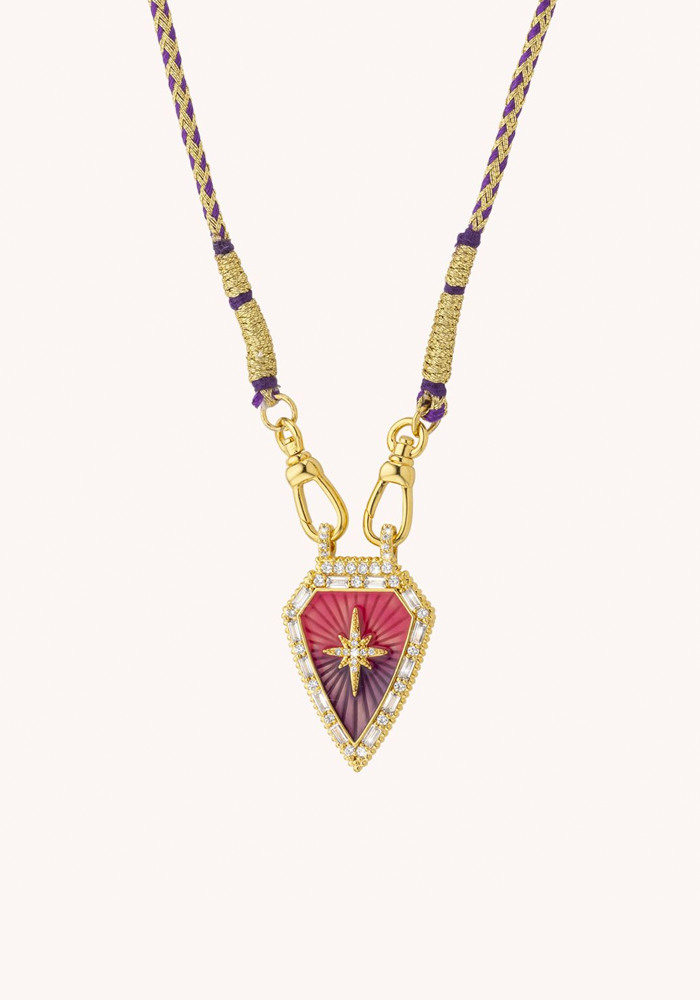 Collier Purple Rainbow Diwali Warrior - Mya Bay