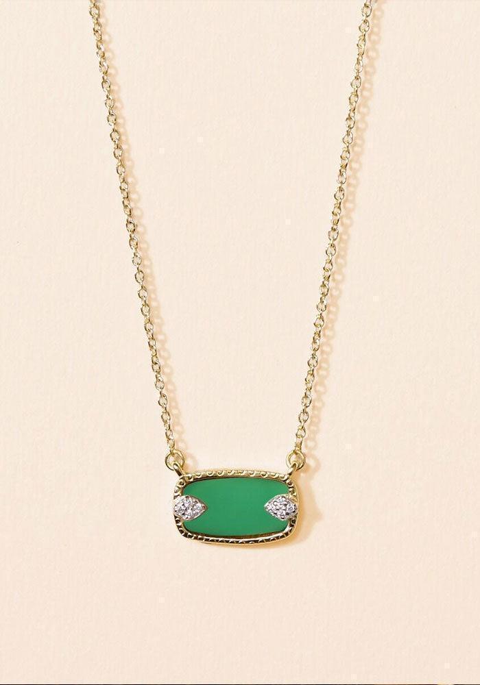 Collier Sangha Onyx Vert - Be Maad