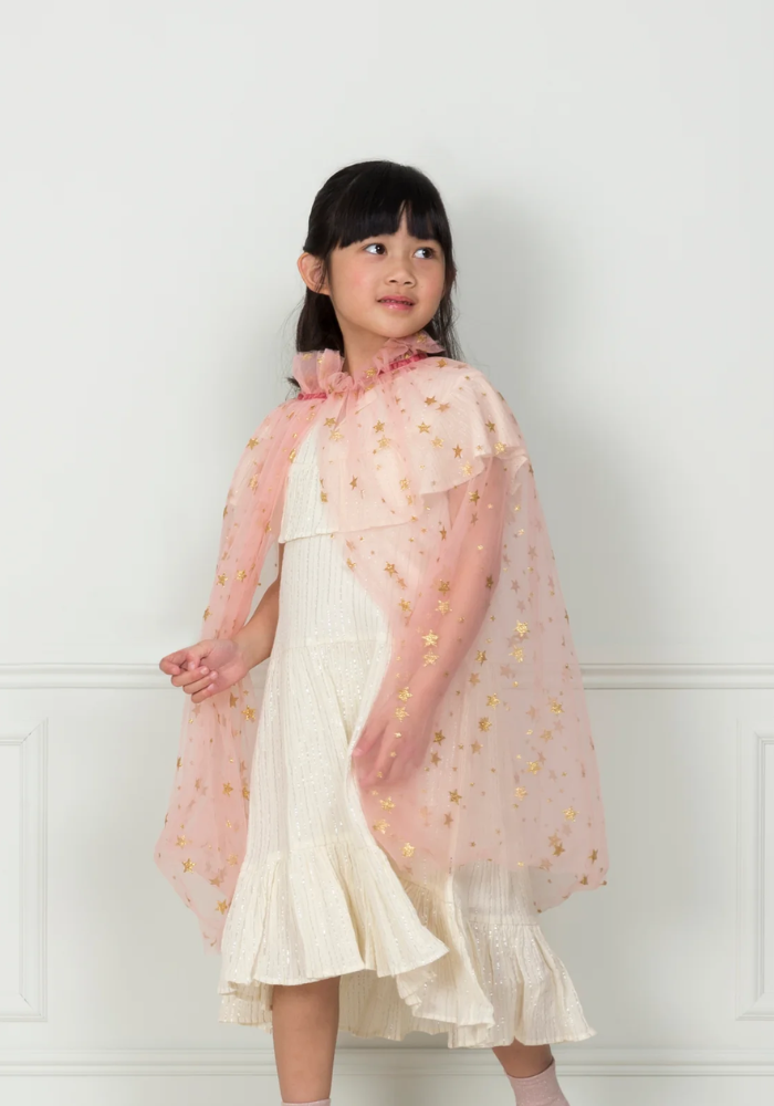 Cape Étoilée En Tulle Rose 3/6 Ans - Meri Meri