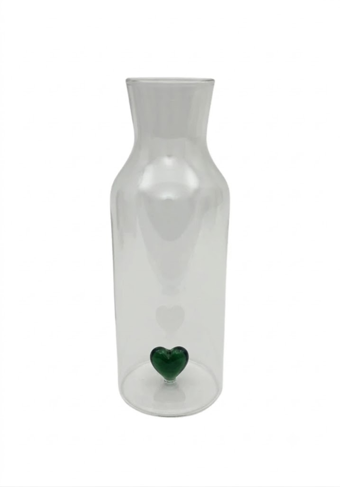 Carafe Heart Lake Green - Bazar De Luxe