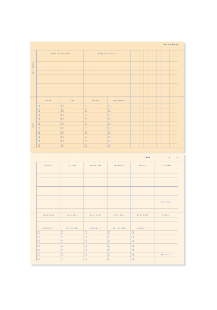 Carnet Organisateur Bleu Lavande - Sélectionné par Blush