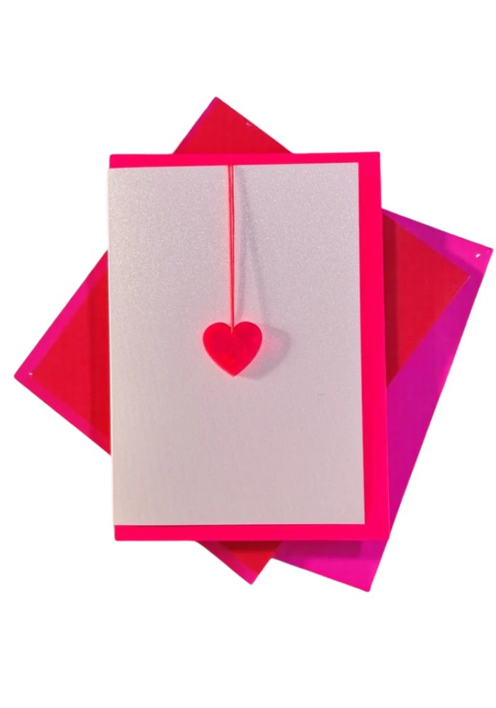 Carte Hang Me Happy Heart Rose Fluo - Blush
