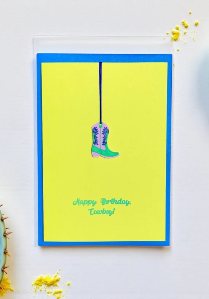 Carte Happy Birthday Cowboy Boot