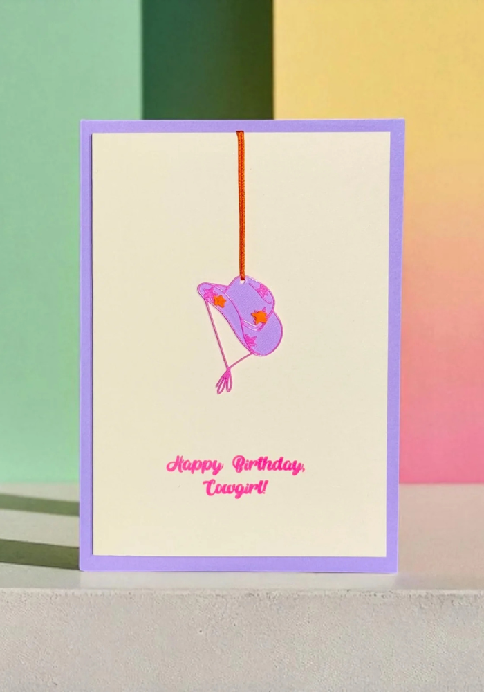 Carte Happy Birthday Cowgirl - Blush