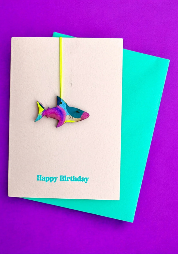 Carte Happy Birthday Shark