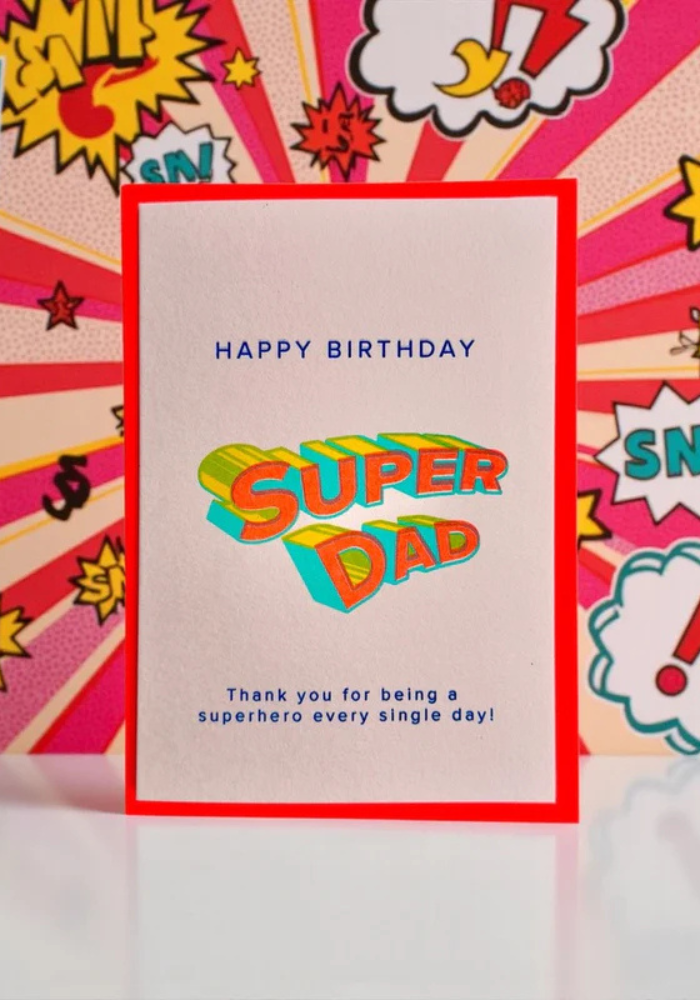 Carte Happy Birthday Super Dad