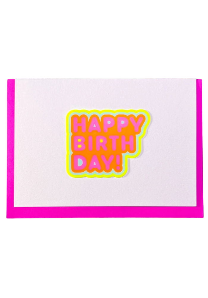 Carte Sunset Strip Happy Birthday Magenta