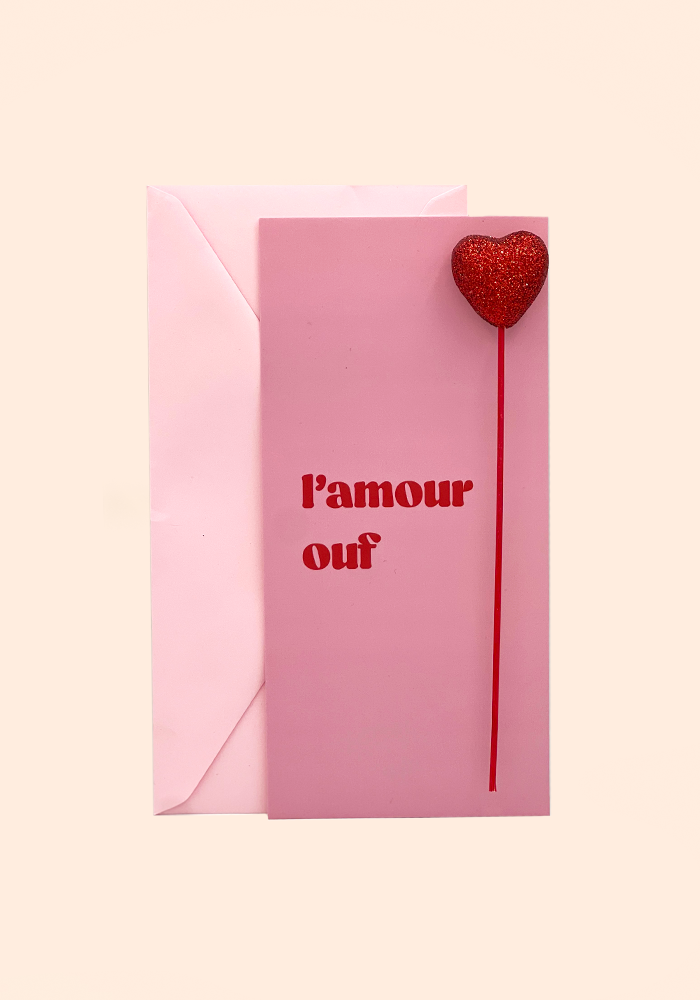 Carte L'Amour Ouf Avec Bâtonnet Rouge - Blush