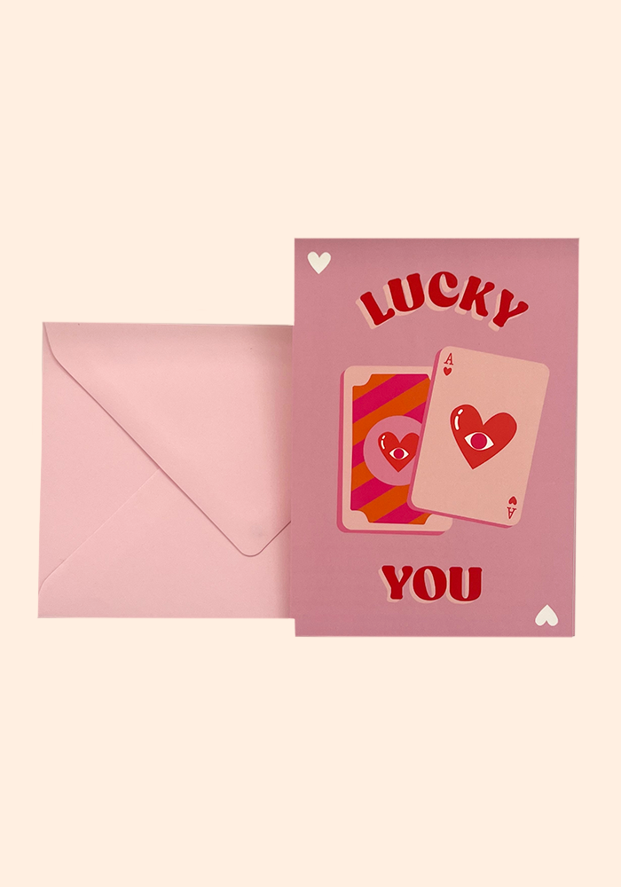 Carte Lucky You - Blush