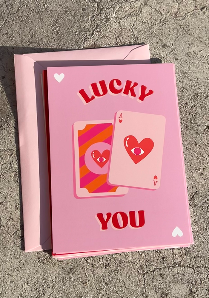 Carte Lucky You - Blush