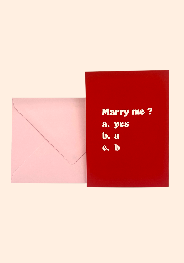 Carte Marry Me ? - Blush
