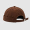 Casquette Sans Visière Velours Côtelé Marron