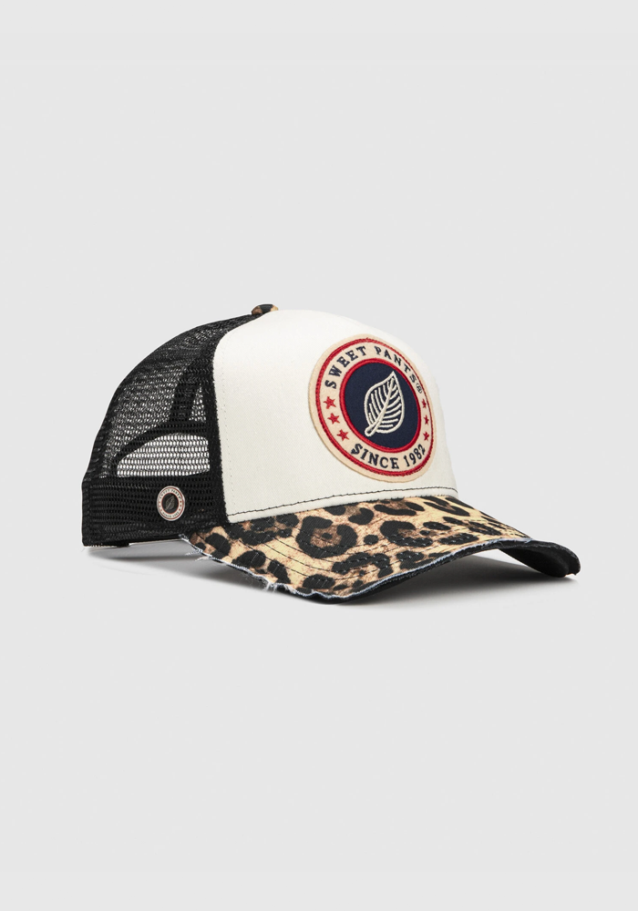 Casquette Home Run Print Léopard Off White - Sweet Pants