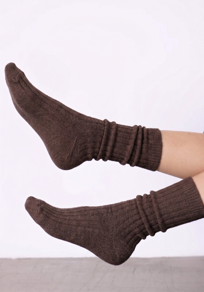 Chaussette Cachemire Irene Cacao - Notshy