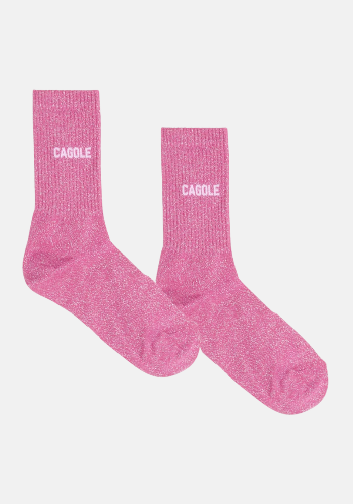 Chaussettes Cagole Pailletées Fuchsia - Félicie Aussi