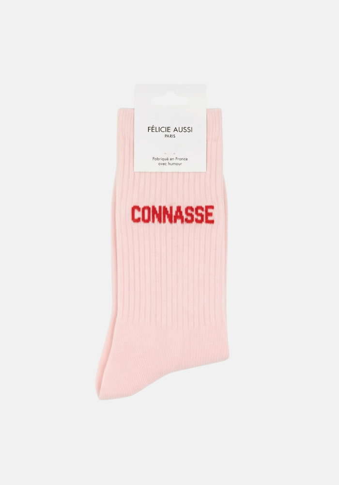 Chaussettes Connasse Rose & Rouge - Félicie Aussi