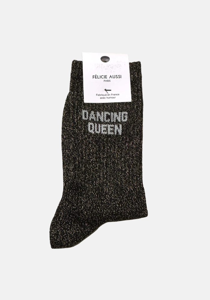 Chaussettes Dancing Queen Pailletées Noir - Félicie Aussi