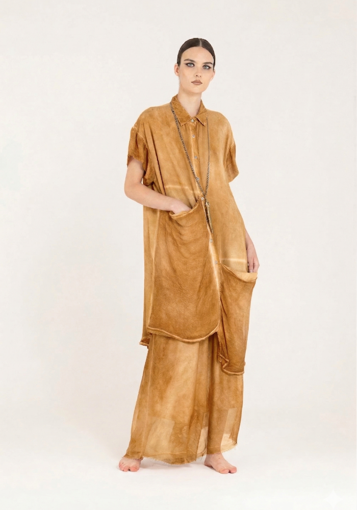 Chemise Asymétrique Tabacco - Sélectionné par Blush