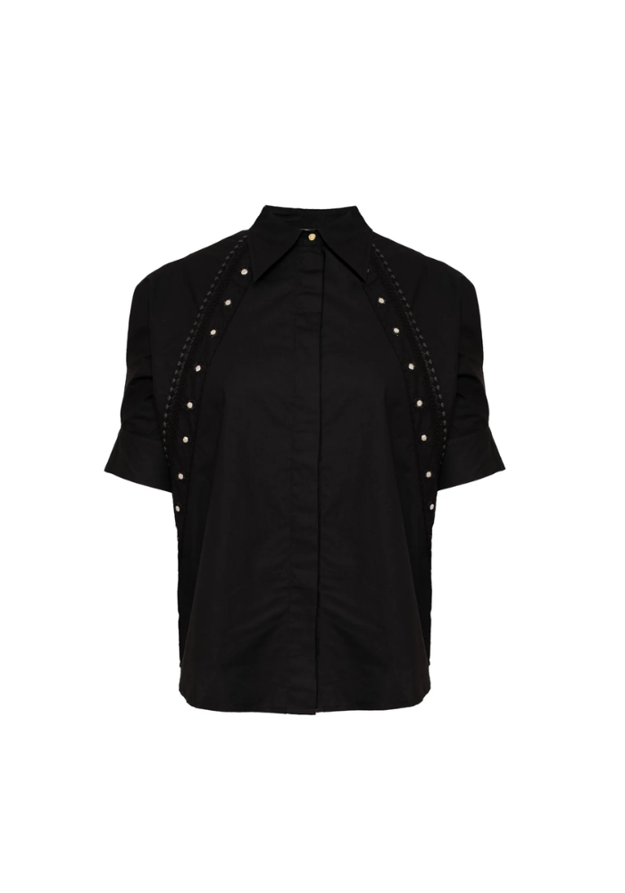 Chemise Bordée Noir Los Angeles - V de Vinster