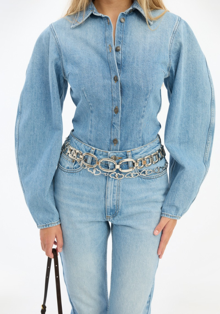 Chemise Denim Fitted Light Blue Denim - Rotate