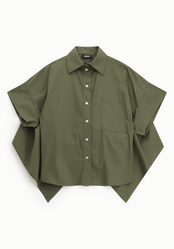 Chemise Manches Courtes Oversized Vert - Dixie