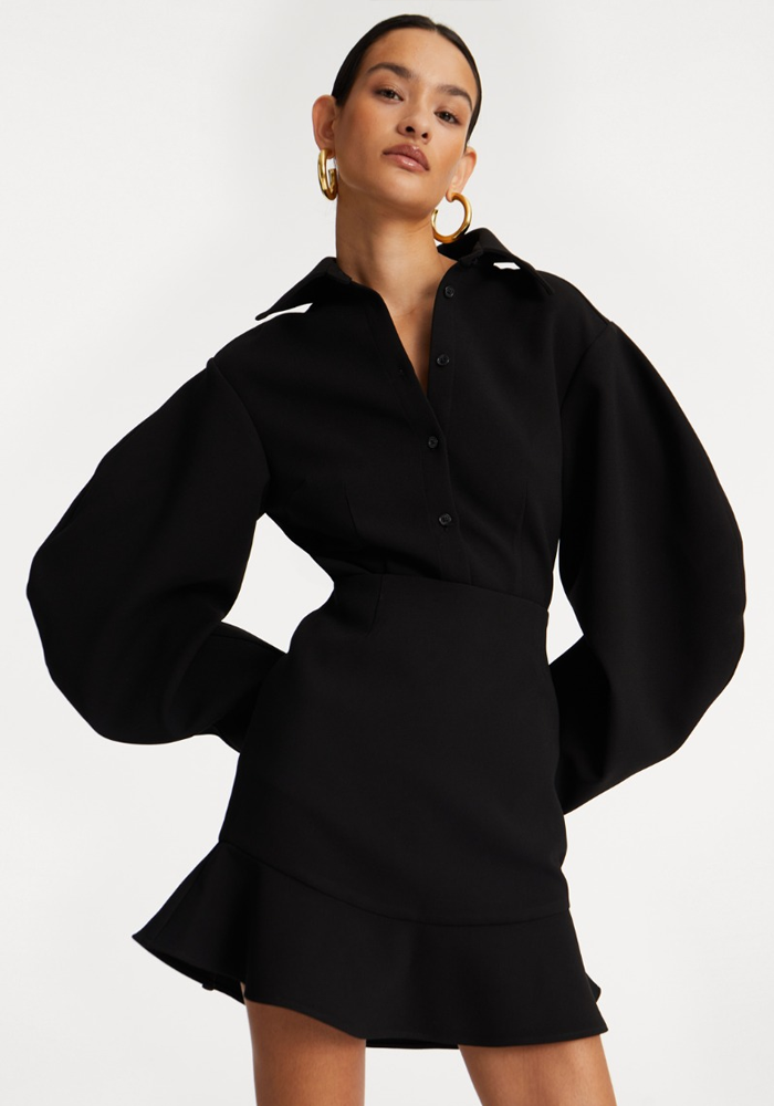 Chemise Suiting Fitted Noire - Rotate