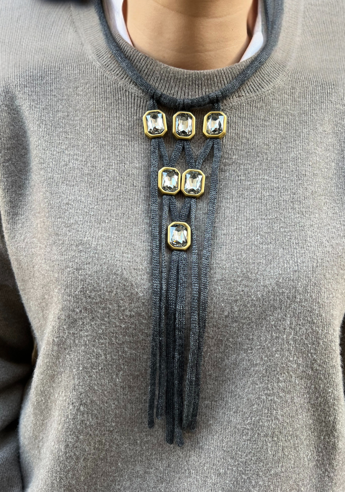 Collier Cachemire Rivière Cristaux Petit - Sélectionné par Blush